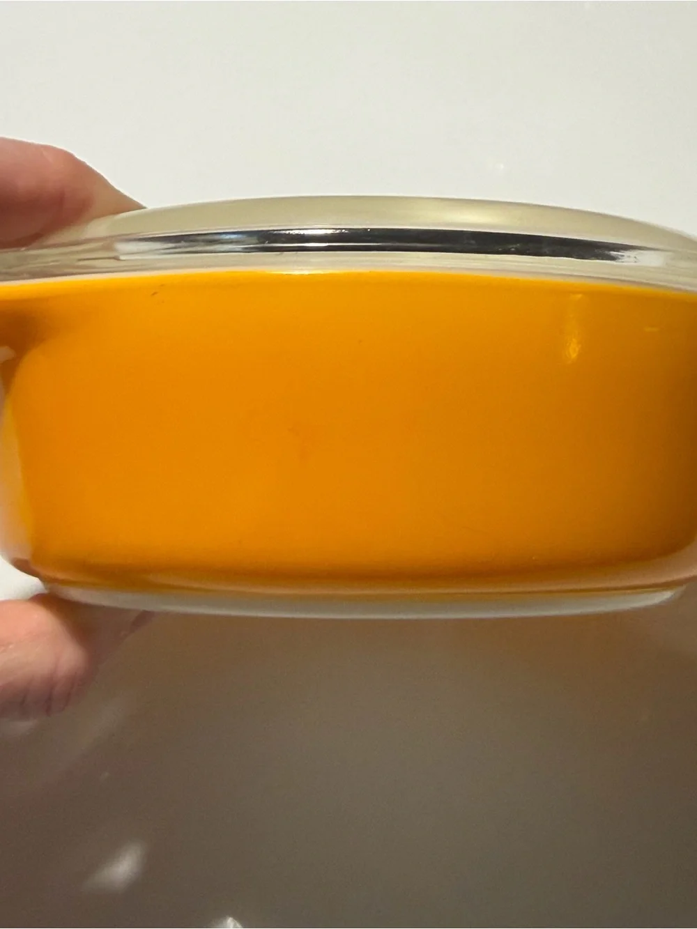 Vintage Pyrex 473 Golden Yellow Cinderella Casserole Dish w Clear Lid 1 Qt